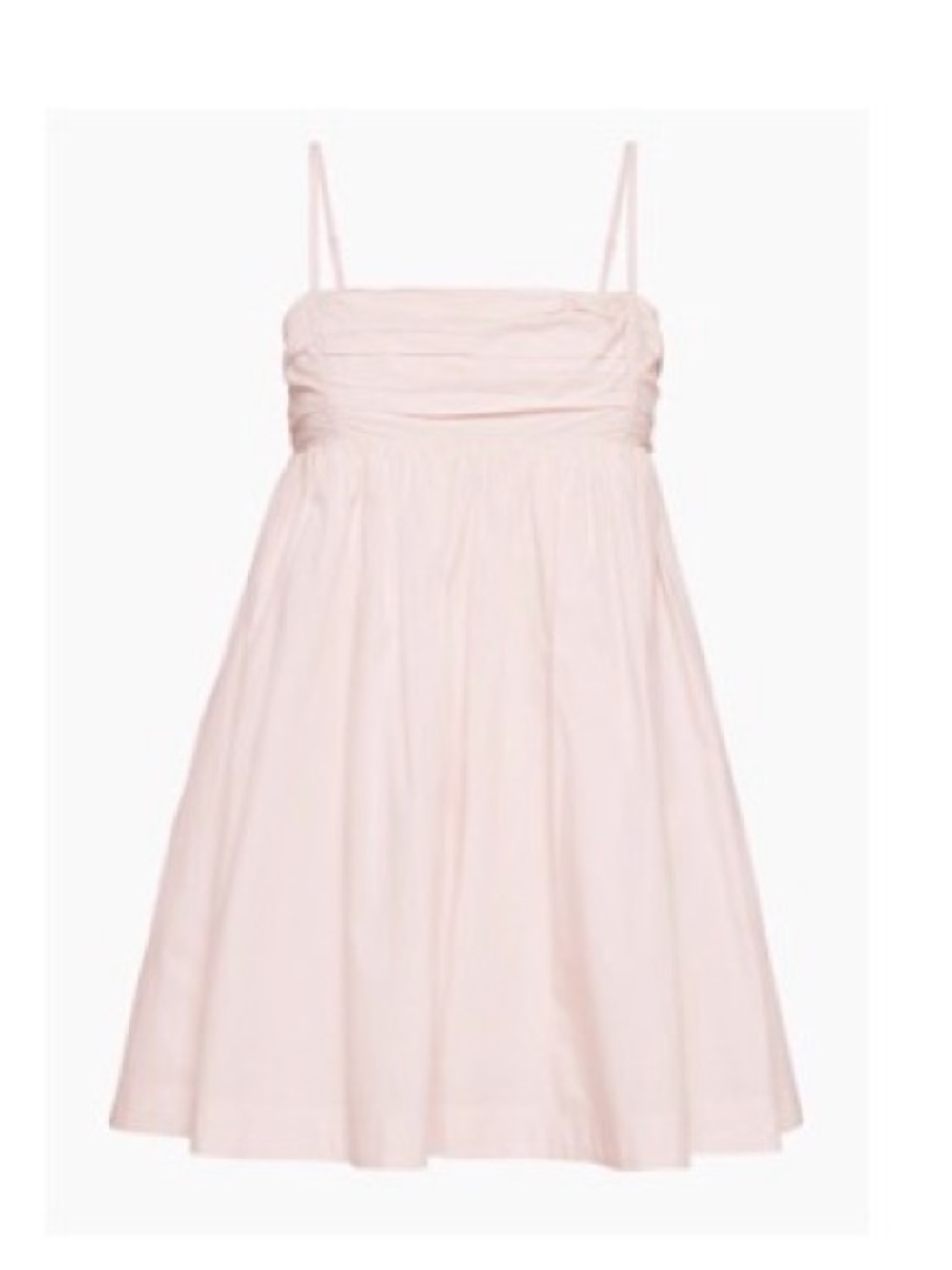 Aritzia Blush Pink Spaghetti-Strap Poplin Mini Dress